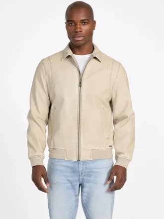 Aviator-jas van imitatieleer