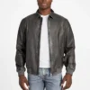 Aviator-jas van imitatieleer
