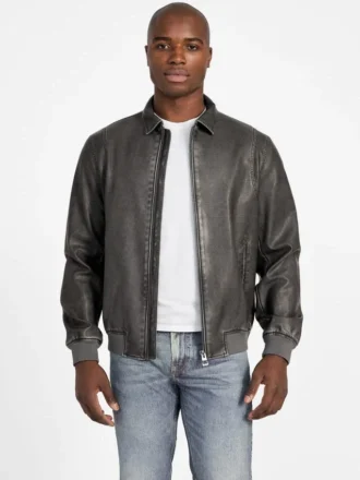 Aviator-jas van imitatieleer