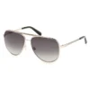 Aviator-zonnebril met gestreepte metalen rand Aviator-zonnebril met gestreepte metalen rand