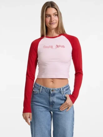 Baby-T-shirt met lange mouwen en raglanmouwen