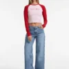 Baby-T-shirt met lange mouwen en raglanmouwen