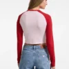 Baby-T-shirt met lange mouwen en raglanmouwen