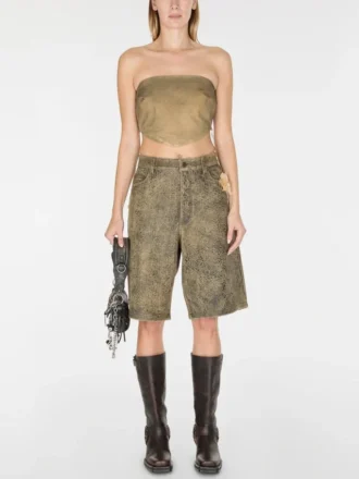 Bandeau van gewassen suède