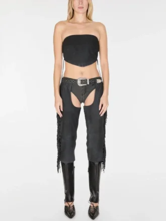Bandeau van gewassen suède