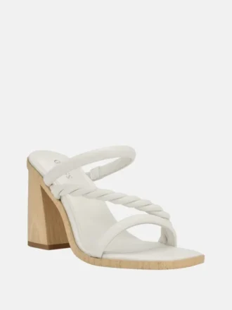 Barper sandalen met bandjes en houten hakken