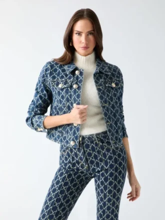 Bea Monogram denim truckerjas