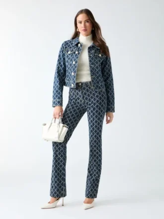 Bea Monogram denim truckerjas