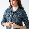 Bea Monogram denim truckerjas Bea Monogram denim truckerjas