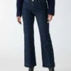 Bea Monogram Print Denim Broek
