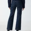 Bea Monogram Print Denim Broek
