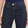 Bea Monogram Print Denim Broek