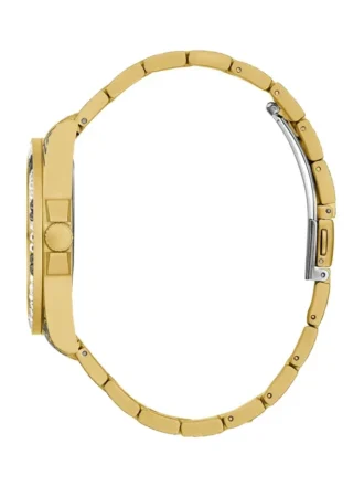 Bedrukt goudkleurig analoog horloge
