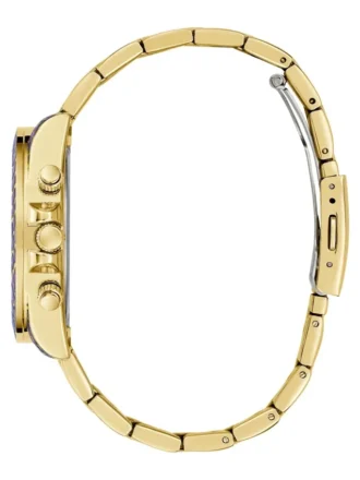 Bedrukt goudkleurig multifunctioneel horloge