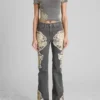 Bedrukte denim flared jeans Bedrukte denim flared jeans