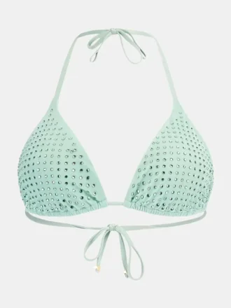 Bikinitop met strass-driehoekjes