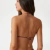 Bikinitop met strass-driehoekjes