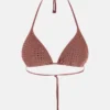 Bikinitop met strass-driehoekjes