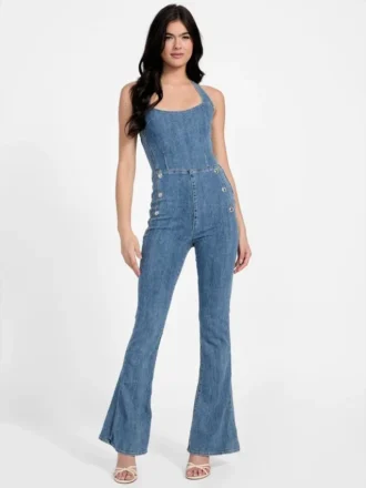 Blair halterdenim jumpsuit