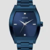 Blauw analoog horloge