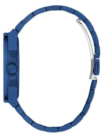 Blauw analoog horloge