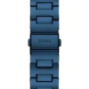 Blauw analoog horloge