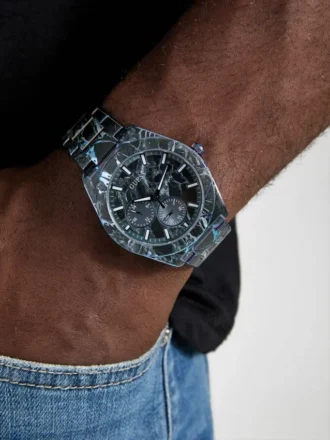 Blauw multifunctioneel horloge