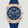 Blauw multifunctioneel horloge van siliconen