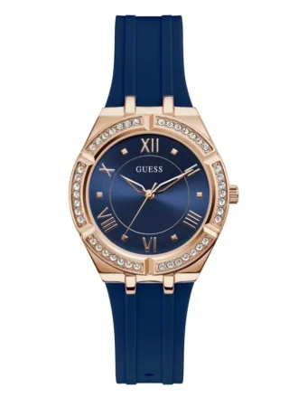 Blauw siliconen analoog horloge
