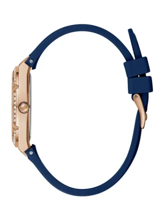 Blauw siliconen analoog horloge