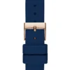 Blauw siliconen analoog horloge