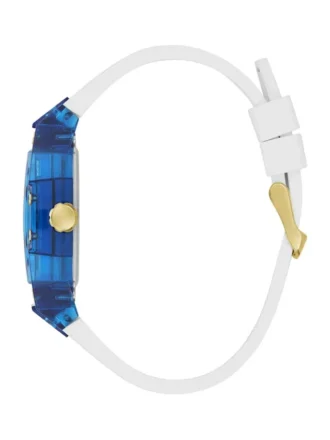 Blauw-wit multifunctioneel horloge met siliconenband