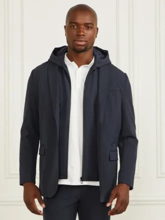 Blazer met afneembaar gilet met capuchon