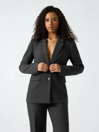 Blazer met enkele rij knopen
