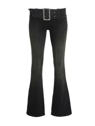 Bootcut-jeans met riem