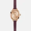 Bordeauxrood lederen analoog horloge Bordeauxrood lederen analoog horloge