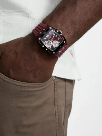 Bordeauxrood multifunctioneel horloge