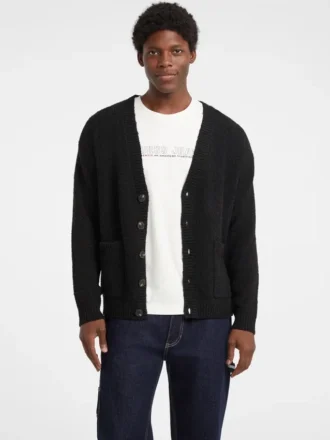 Bouclé vest met V-hals