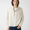 Boxy cropped overhemd met zakken Boxy cropped overhemd met zakken