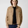Boxy cropped overhemd met zakken Boxy cropped overhemd met zakken
