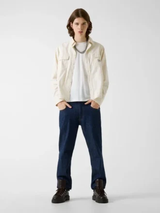 Boxy cropped overhemd met zakken