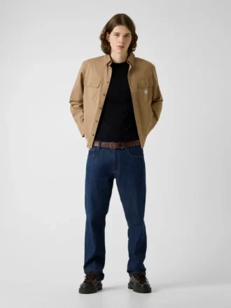 Boxy cropped overhemd met zakken