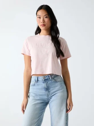 Boxy T-Shirt met logo