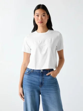 Boxy T-Shirt met logo