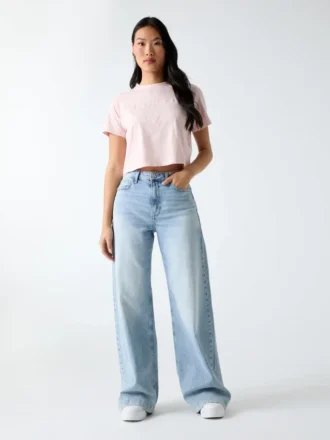 Boxy T-Shirt met logo