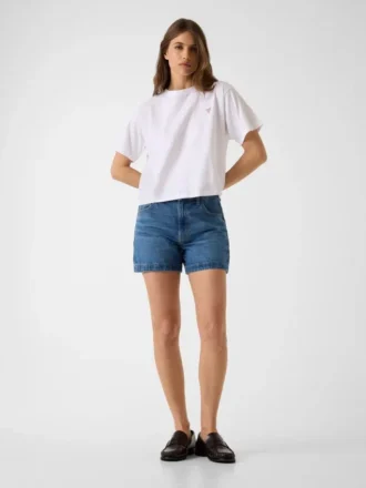 Boxy T-shirt met mini-driehoek