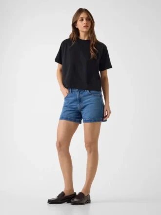 Boxy T-shirt met mini-driehoek