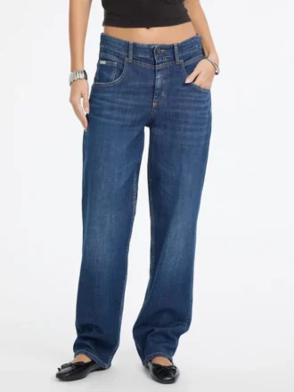 Boyfriend-Jeans met pas aan de voorkant
