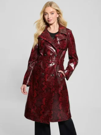 Briana Trenchcoat van imitatieleer