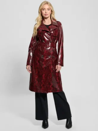Briana Trenchcoat van imitatieleer